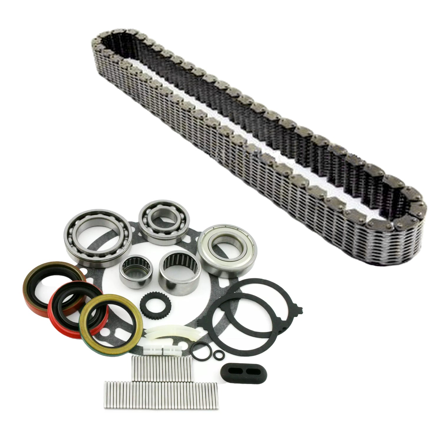 Borg Warner Transfer Case Rebuild Kit – Fits Dodge – W/ Bearings, Gaskets, Seals, Chain – Transtar BK4445 HV-076