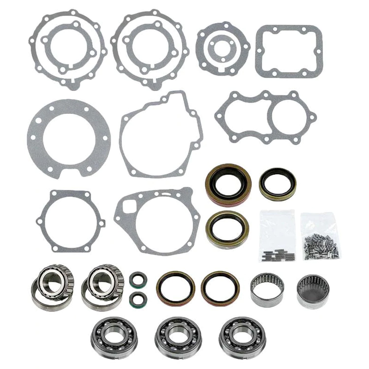 Chevy NP205 Transfer Case Rebuild Kit w/ Bearings Gaskets Seals Slider