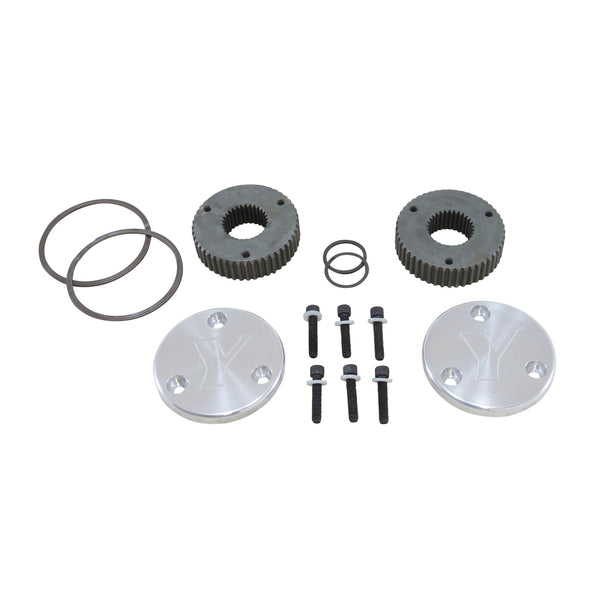 Hardcore Drive Flange Kit for Dana 44, 30 Spline Outer Stubs, Engraved Caps