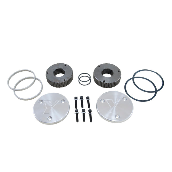 Hardcore Drive Flange Kit for Dana 60, 35 Spline Outer Stubs, Engraved Caps
