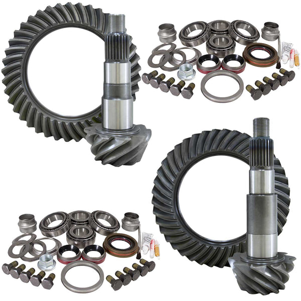 2007-2018 Jeep Wrangler JK Rubicon - Front & Rear Ring and Pinion Gear Package w/ Master Bearing Kits