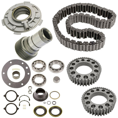 Ford 4WD NP273 Transfer Case Rebuild Kit w/ Bearings Chain Pump 24sp Input Shaft