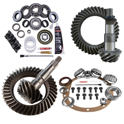 1999-2008 GM 8.25"/8.6" Front & Rear Ring and Pinion Gear Package w/ Master Bearing Kits