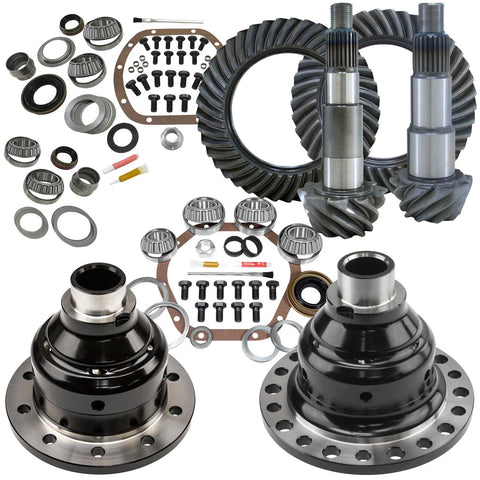 2007-2018 Jeep Wrangler JK - D30 Front & D44 Rear Gear Package w/ Master Bearing Kits and Limited Slip Differential