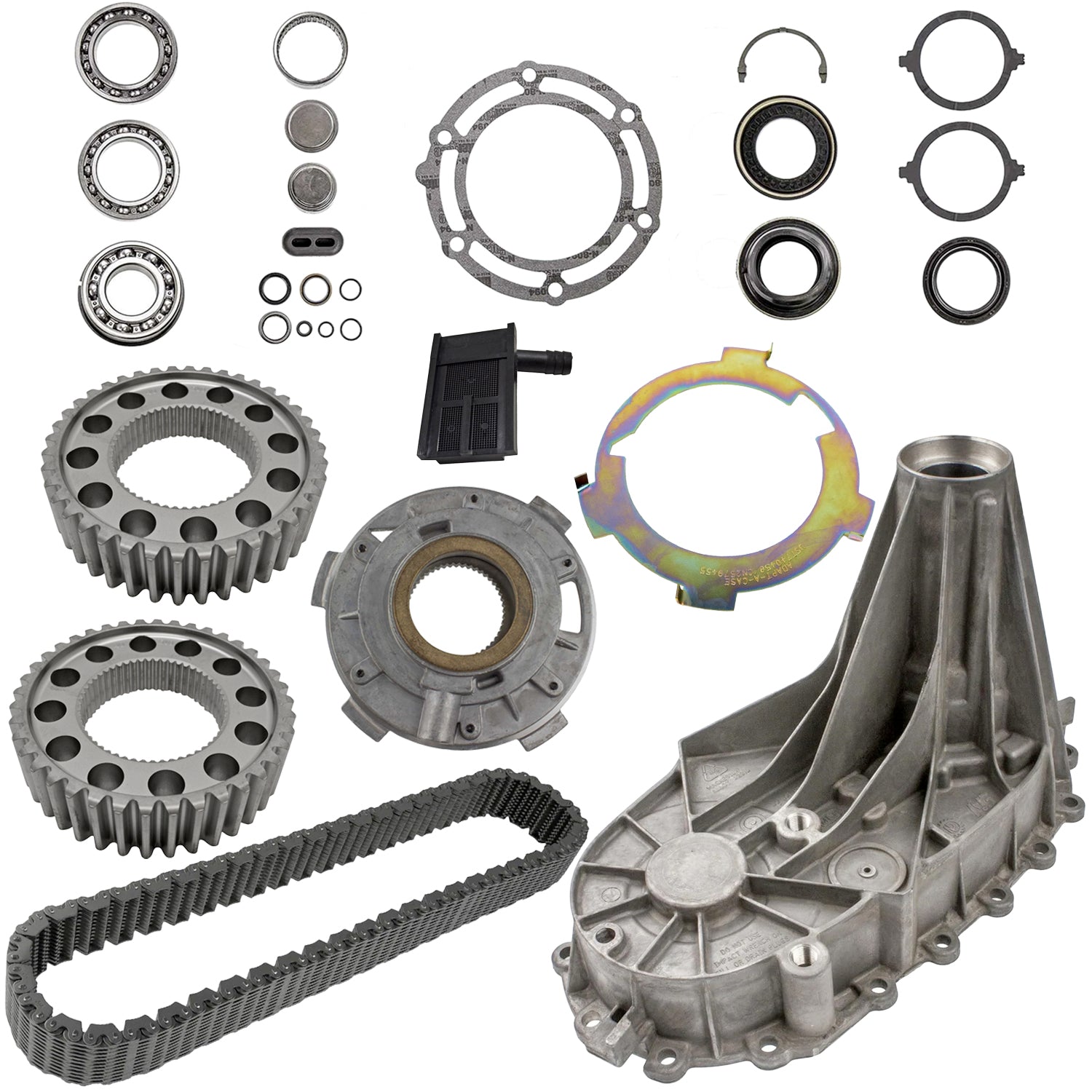 NP261XHD Transfer Case Rebuild Kit w/ Rear Half Bearings Chain Sprocke ...