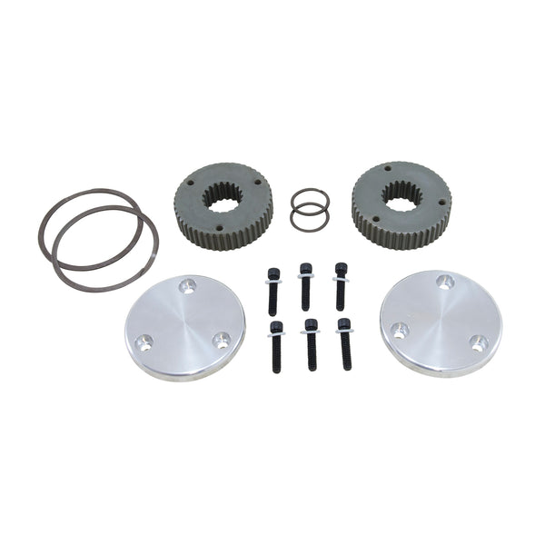 Hardcore Drive Flange Kit for Dana 44, 19 Spline Outer Stubs, Non-Engraved Caps